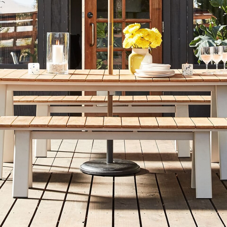 Halden Outdoor Dining Table Haze West Elm Australia